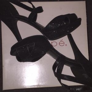 Black Sparkle High Heels